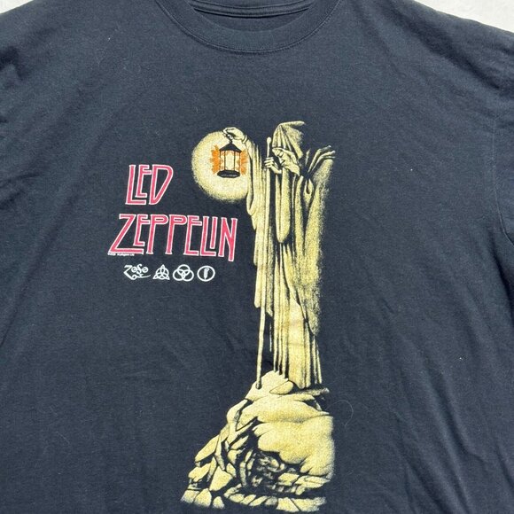 Led Zeppelin Shirt Black Stairway to Heaven Hermit Holding Lantern Women's XL - Picture 2 of 7
